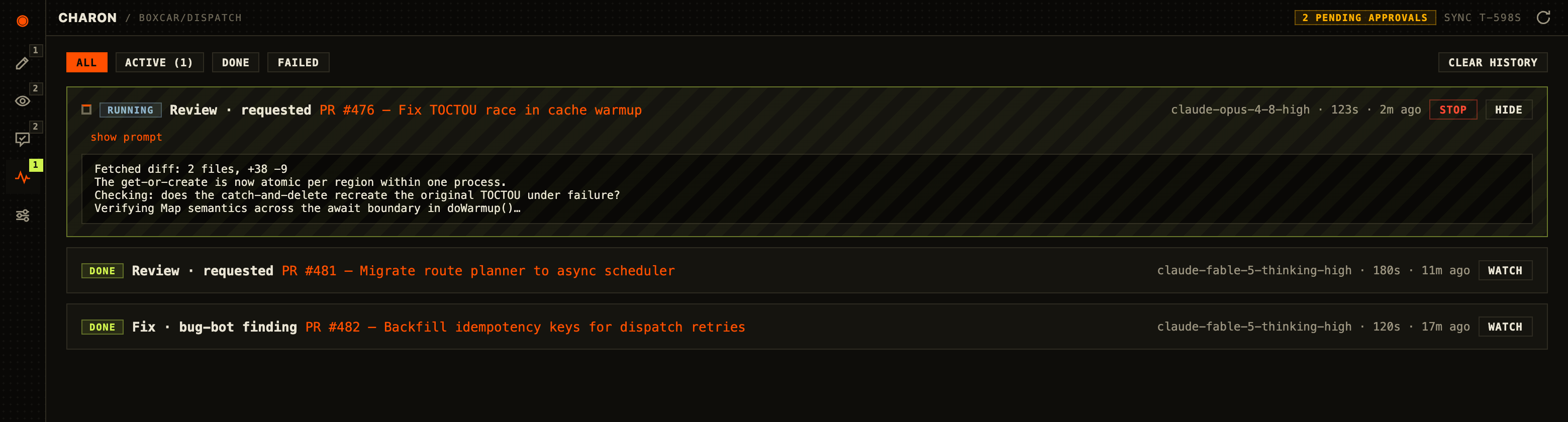Activity feed